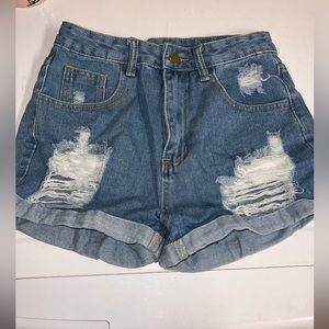 High waisted Jean shorts